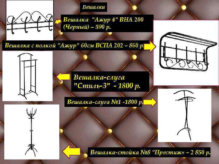 Вешалки Вешалка "Ажур 4" ВНА 200 (Черный) – 590 р. Вешалка с полкой "Ажур"