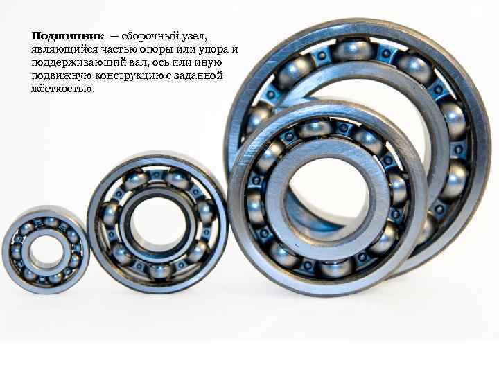 2 Подшипник — сборочный узел, являющийся частью опоры или упора и поддерживающий вал, ось
