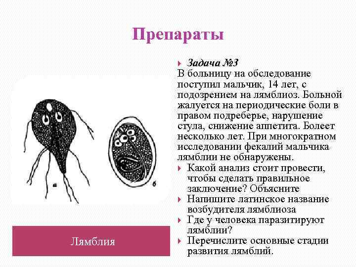 Препараты Задача № 3 В больницу на обследование поступил мальчик, 14 лет, с подозрением