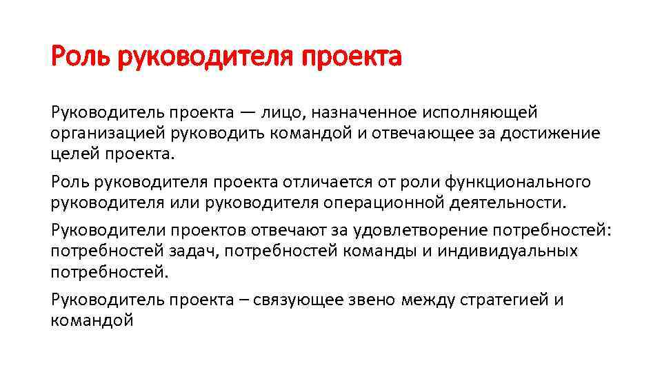 Кто в команде управления проектом несет личную ответственность за все результаты проекта