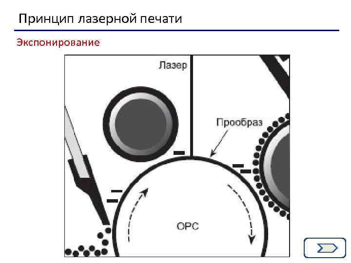 Принцип лазерной печати Экспонирование 9 