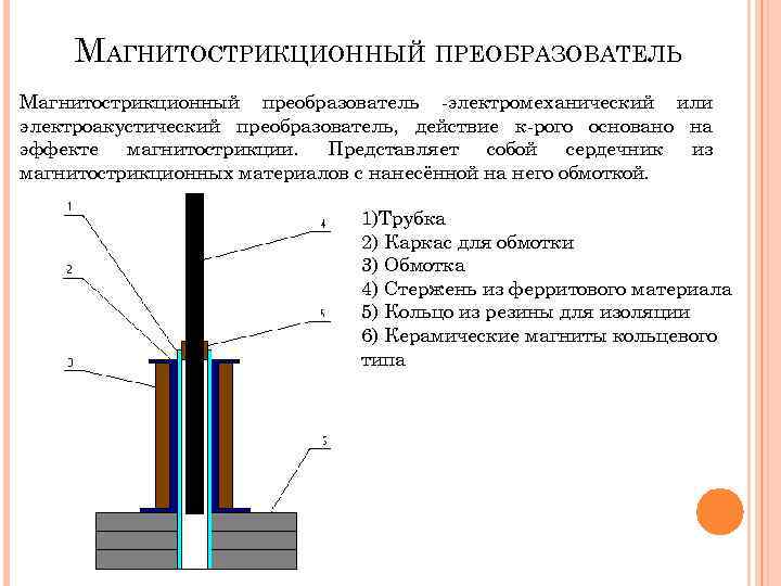 Схема магнитострикционного датчика