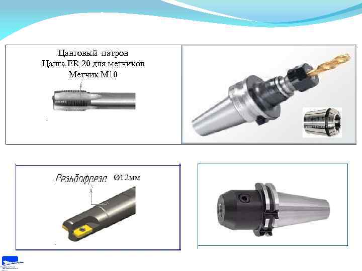 Цанговый патрон Цанга ER 20 для метчиков Метчик М 10 