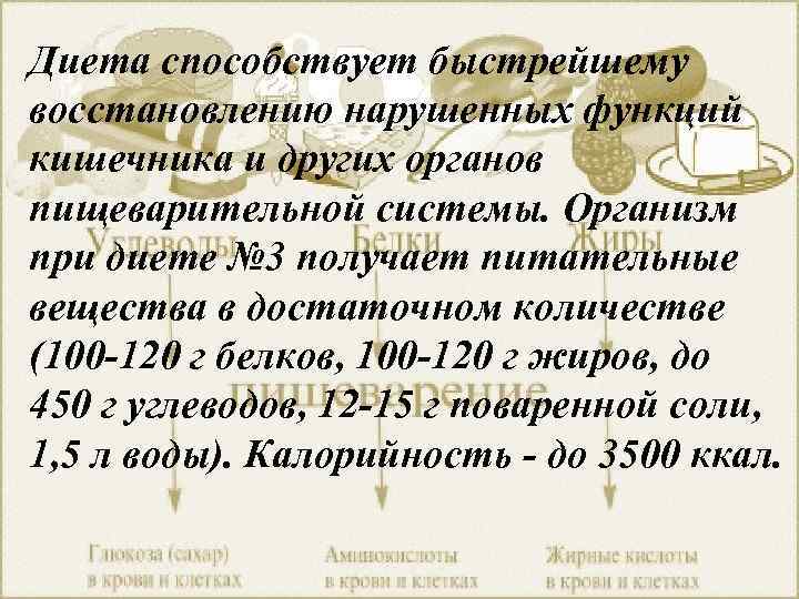 Диета способствует быстрейшему восстановлению нарушенных функций кишечника и других органов пищеварительной системы. Организм при