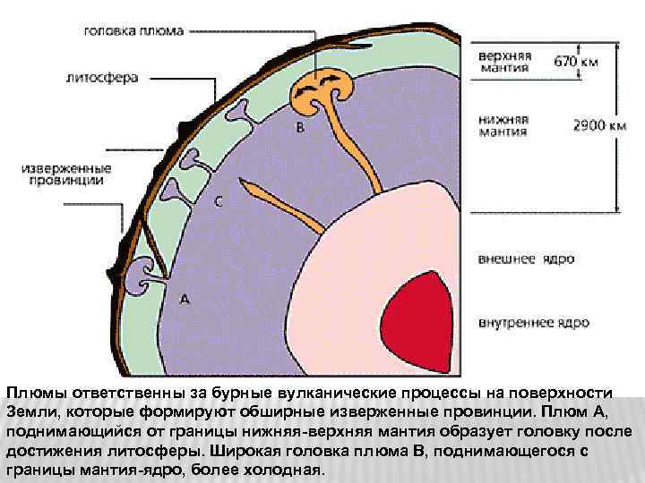 Плюмы ответственны за бурные вулканические процессы на поверхности Земли, которые формируют обширные изверженные провинции.