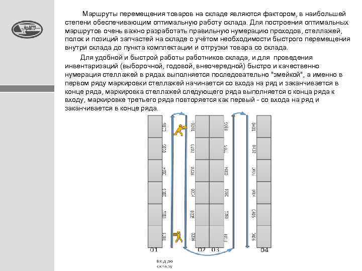  Маршруты перемещения товаров на складе являются фактором, в наибольшей степени обеспечивающим оптимальную работу