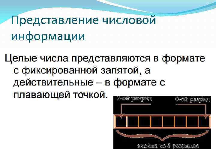 Представление числовой информации 