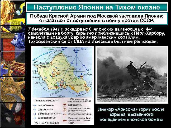 Наступление Японии на Тихом океане Победа Красной Армии под Москвой заставила Японию отказаться от