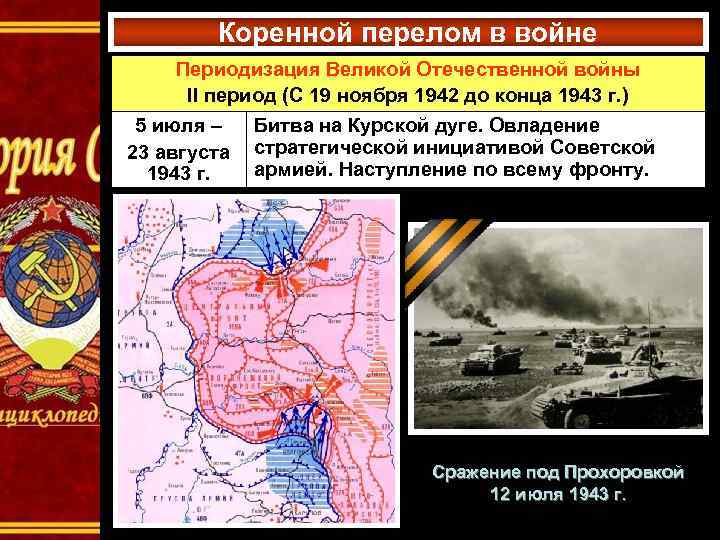 Коренной перелом в войне Периодизация Великой Отечественной войны II период (C 19 ноября 1942