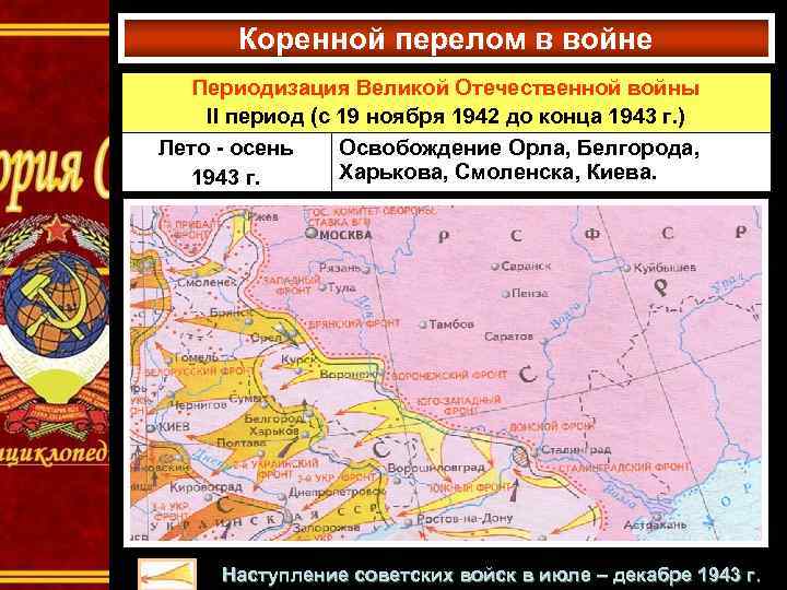 Коренной перелом в войне Периодизация Великой Отечественной войны II период (с 19 ноября 1942