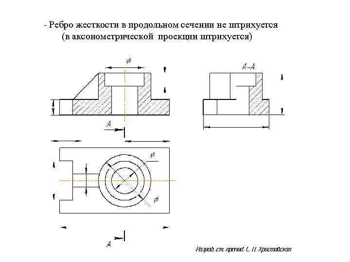 Ребро жесткости на чертеже