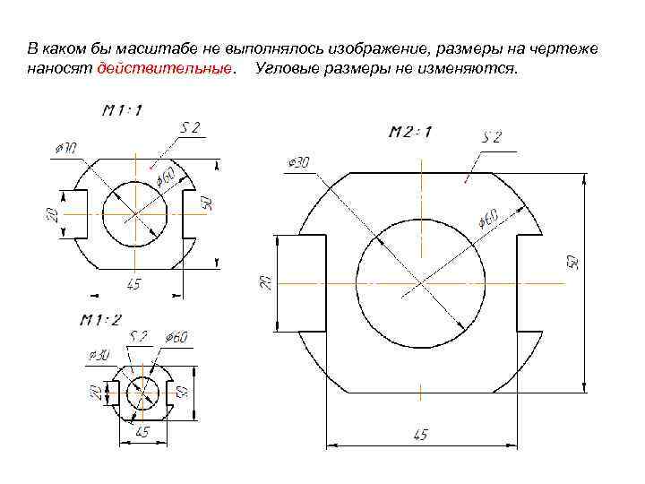 Указание масштаба на чертеже