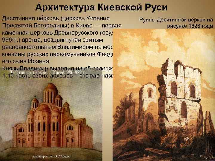 Десятинная Церковь руины