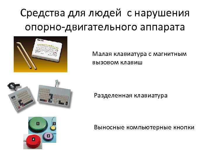 Средства для людей с нарушения опорно-двигательного аппарата Малая клавиатура с магнитным вызовом клавиш Разделенная