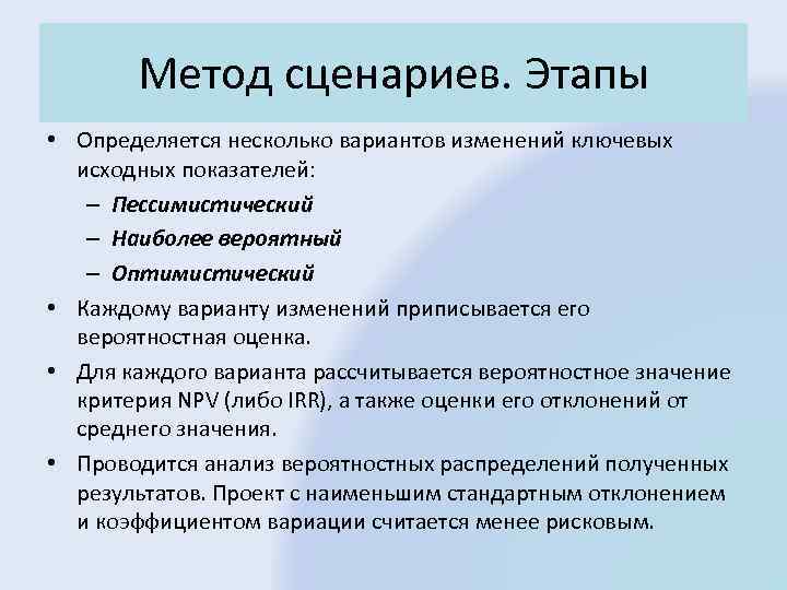 Этапы метода