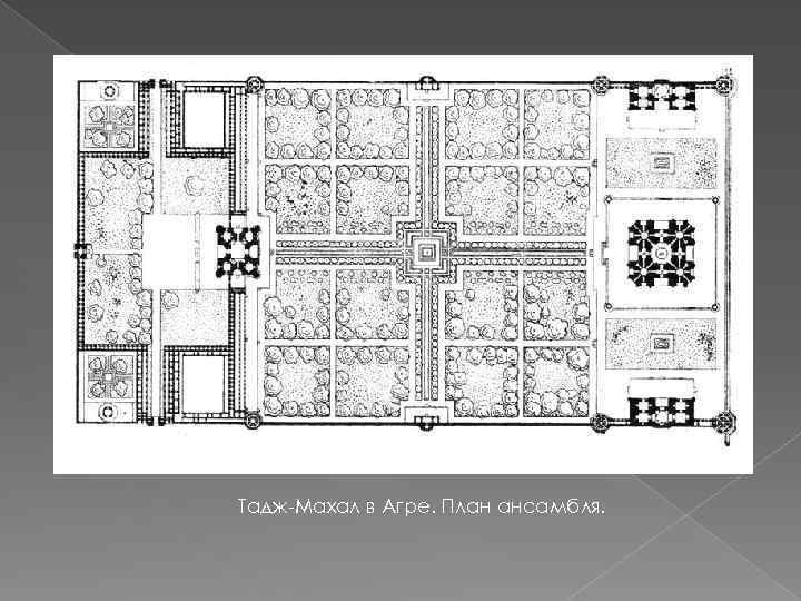Тадж-Maxaл в Агре. План ансамбля. 
