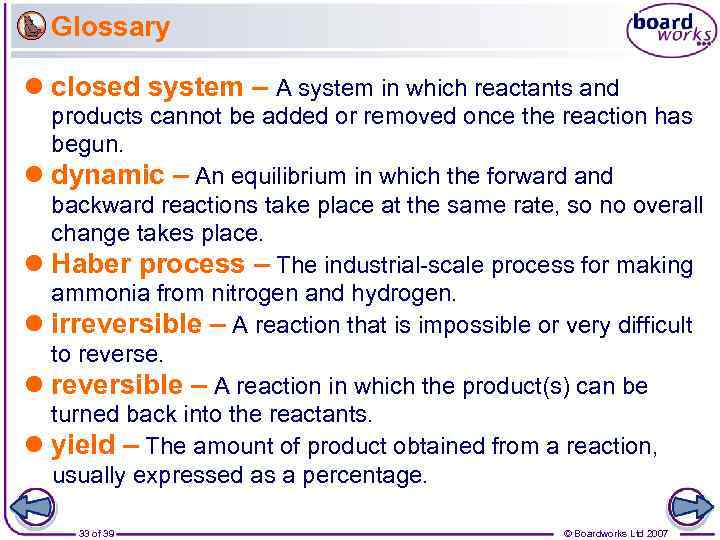 Glossary l closed system – A system in which reactants and l l l