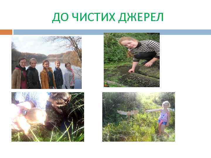 ДО ЧИСТИХ ДЖЕРЕЛ 