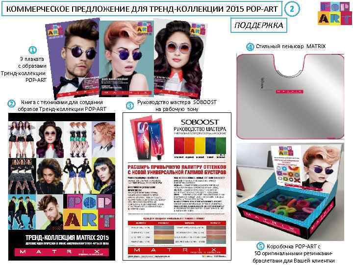 КОММЕРЧЕСКОЕ ПРЕДЛОЖЕНИЕ ДЛЯ ТРЕНД-КОЛЛЕКЦИИ 2015 POP-ART 2 ПОДДЕРЖКА 4 1 Стильный пеньюар MATRIX 3