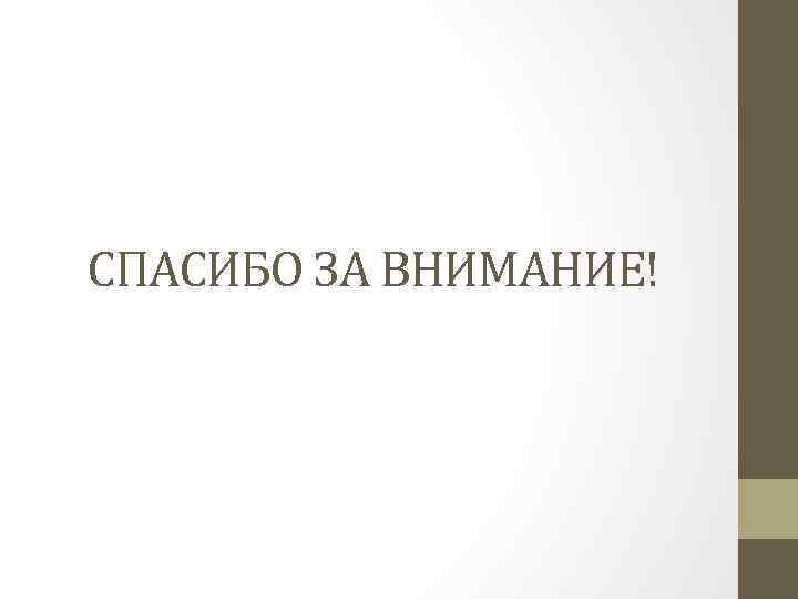 СПАСИБО ЗА ВНИМАНИЕ! 