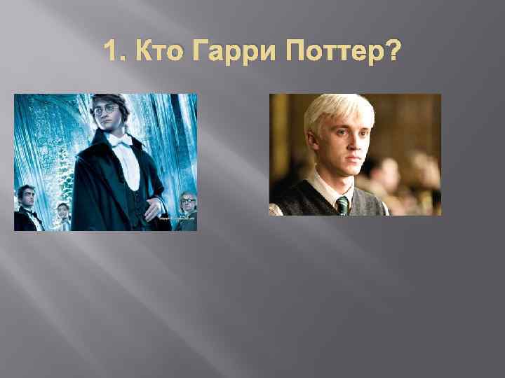 1. Кто Гарри Поттер? 