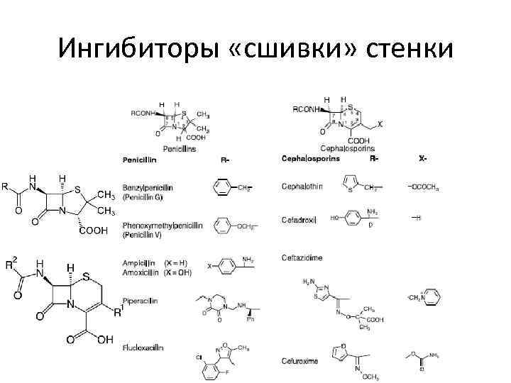 Ингибиторы «сшивки» стенки 