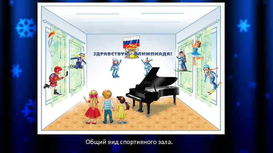 Общий вид спортивного зала. 