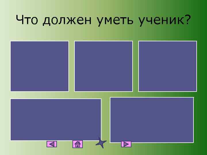 Что должен уметь ученик? 
