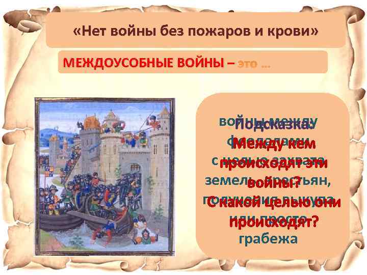 «Нет войны без пожаров и крови» МЕЖДОУСОБНЫЕ ВОЙНЫ – это … войны между