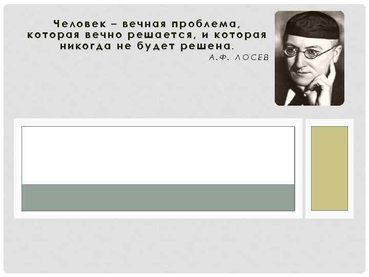 Человек – вечная проблема, которая вечно решается, и которая никогда не будет решена. А.