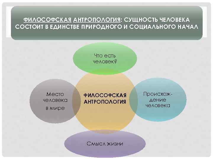 Философская антропология план