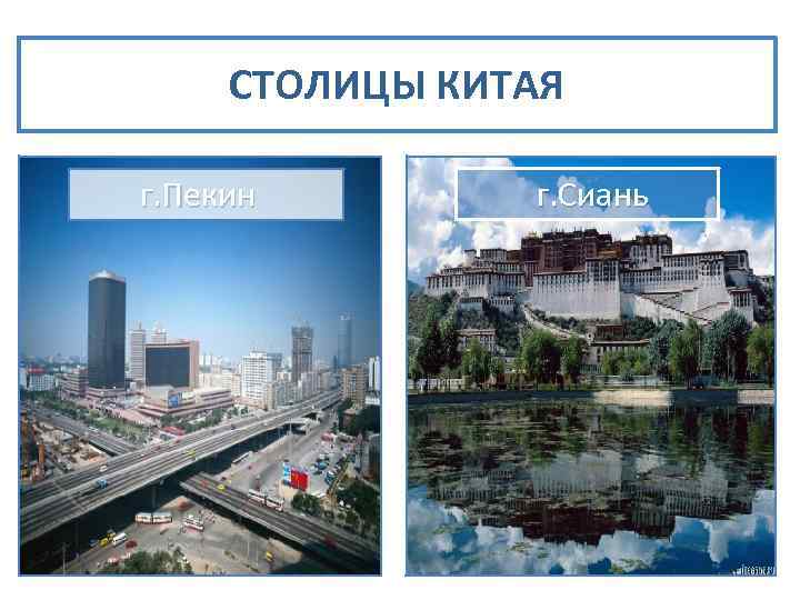  СТОЛИЦЫ КИТАЯ г. Пекин г. Сиань 