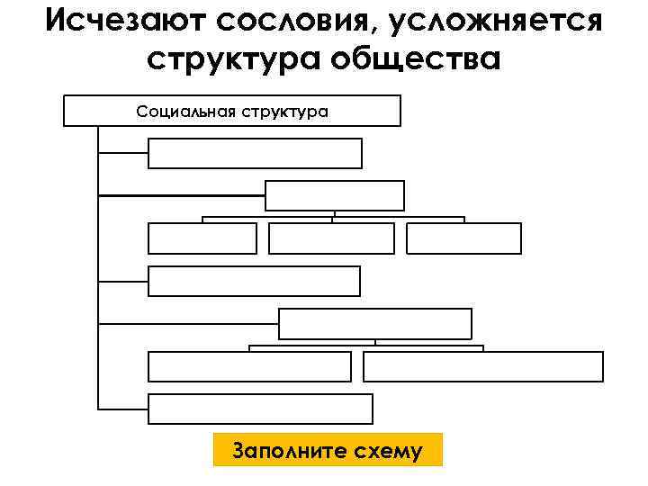 Социальная структура российского общества в 17 веке рабочий лист 7 класс заполните схему