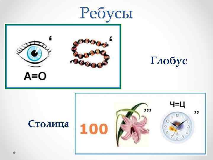 Ребусы Глобус Столица 