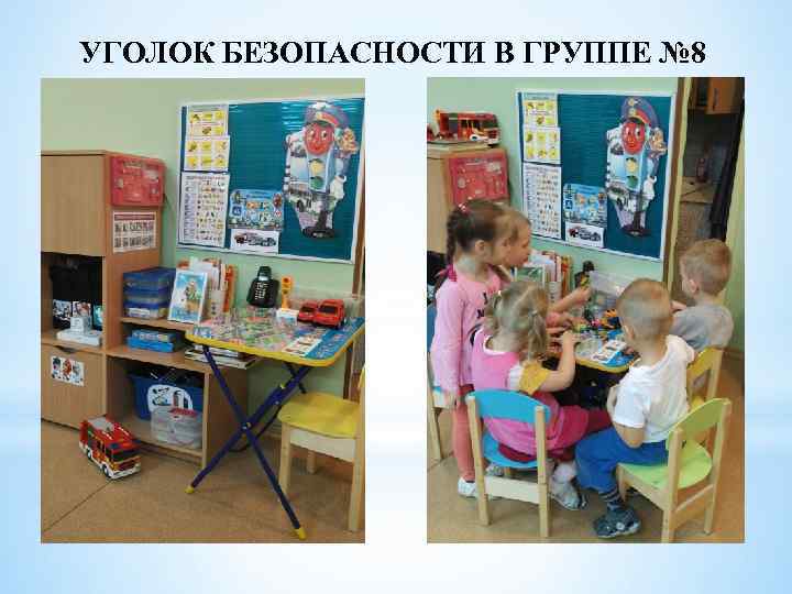 УГОЛОК БЕЗОПАСНОСТИ В ГРУППЕ № 8 