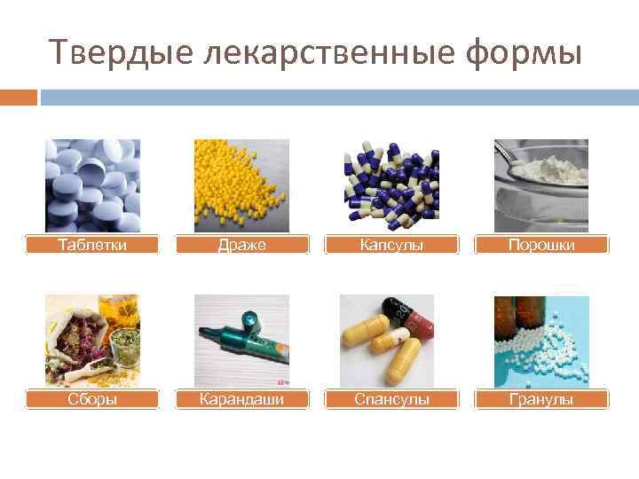 Твердые лекарственные формы презентация