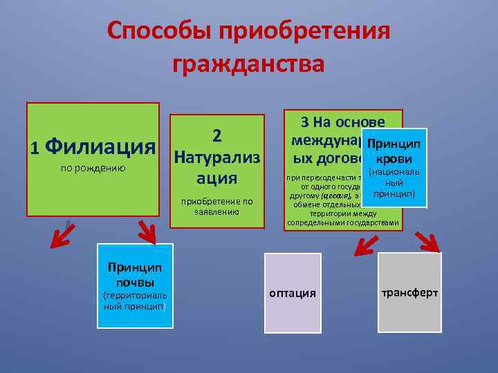 Получение существовать. Пути получения гражданства РФ кратко. Способы приобретения гражданства. Способы приобретения гражданства натурализация. Способы приобретения гражданства РФ.