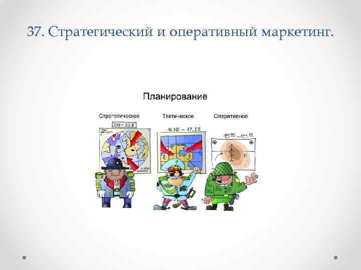 37. Стратегический и оперативный маркетинг. 