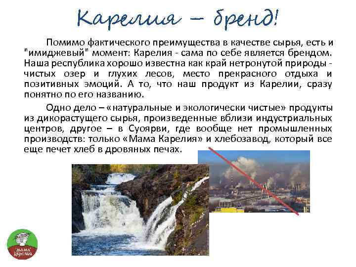 Карелия – бренд! Помимо фактического преимущества в качестве сырья, есть и 