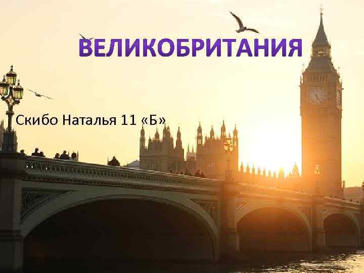 Скибо Наталья 11 «Б» 