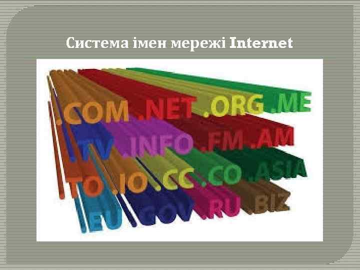 Система імен мережі Internet 
