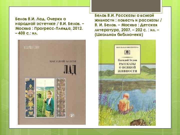 Белов В. И. Лад. Очерки о народной эстетике / В. И. Белов. – Москва