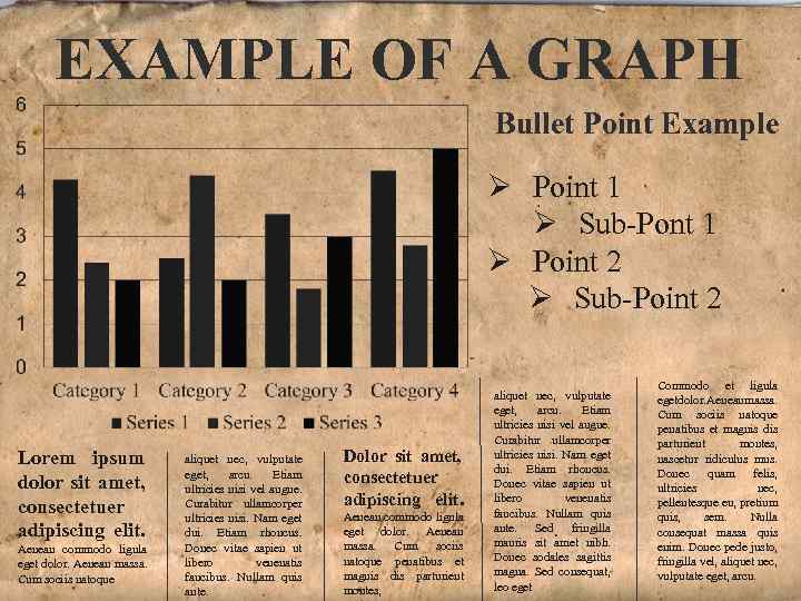 EXAMPLE OF A GRAPH Bullet Point Example Ø Point 1 Ø Sub-Pont 1 Ø