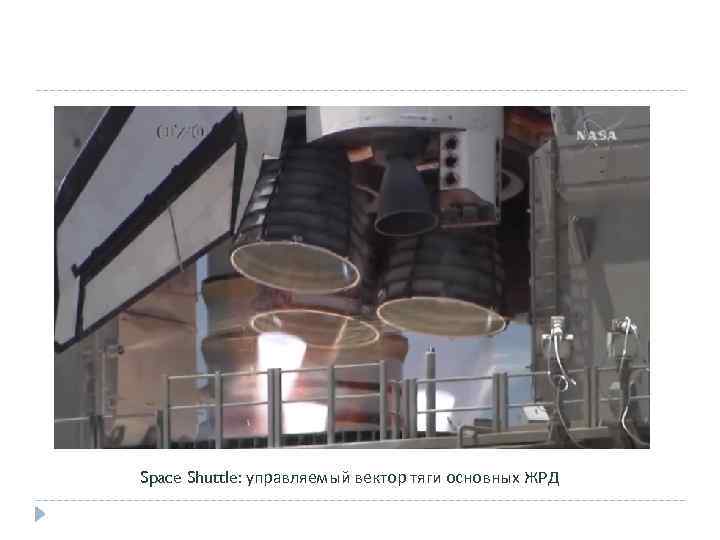 Space Shuttle: управляемый вектор тяги основных ЖРД 