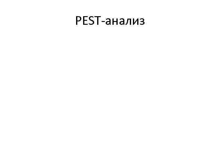 PEST-анализ 