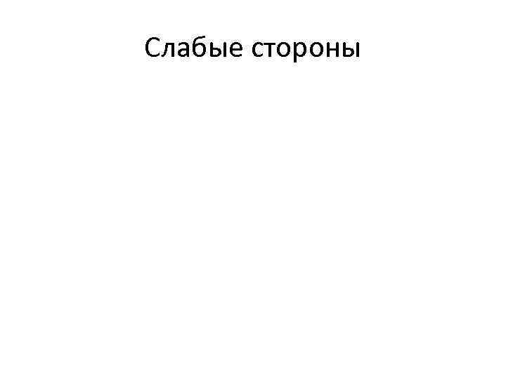 Слабые стороны 