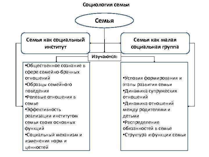 Роль семьи схема