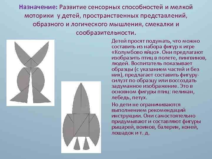 Назначение: Развитие сенсорных способностей и мелкой моторики у детей, пространственных представлений, образного и логического