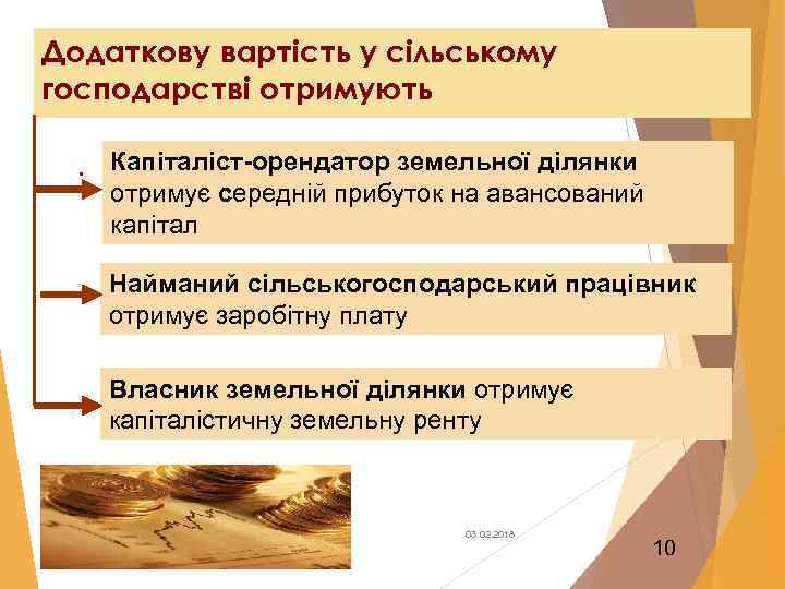 Додаткову вартість у сільському господарстві отримують. Капіталіст-орендатор земельної ділянки отримує середній прибуток на авансований