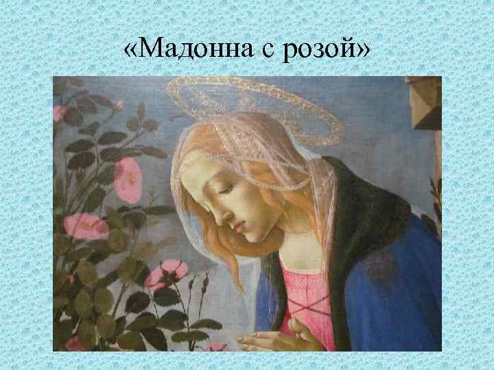  «Мадонна с розой» 